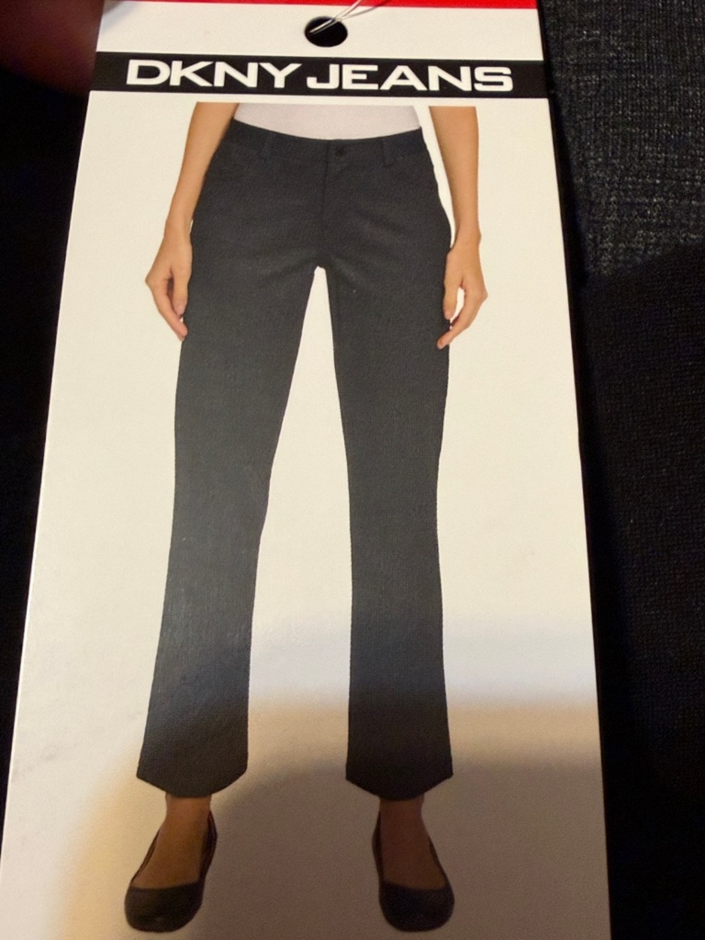 NWT DKNY Jeans Pants Black Straight leg size L